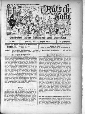 Münchener Ratsch-Kathl Samstag 17. August 1901