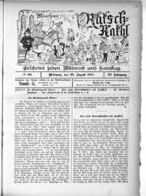 Münchener Ratsch-Kathl Mittwoch 28. August 1901