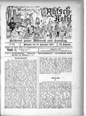 Münchener Ratsch-Kathl Mittwoch 18. September 1901