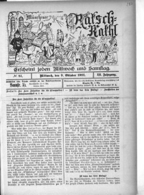 Münchener Ratsch-Kathl Mittwoch 9. Oktober 1901