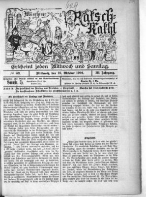 Münchener Ratsch-Kathl Mittwoch 16. Oktober 1901