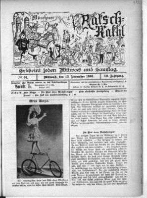 Münchener Ratsch-Kathl Mittwoch 13. November 1901