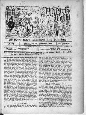 Münchener Ratsch-Kathl Samstag 16. November 1901