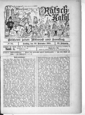 Münchener Ratsch-Kathl Samstag 23. November 1901