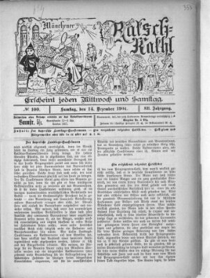 Münchener Ratsch-Kathl Samstag 14. Dezember 1901