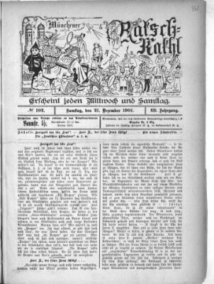 Münchener Ratsch-Kathl Samstag 21. Dezember 1901