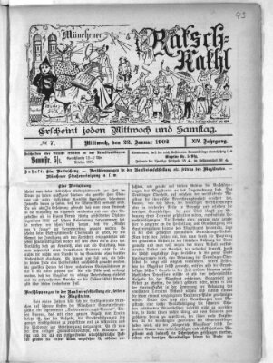 Münchener Ratsch-Kathl Mittwoch 22. Januar 1902