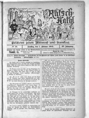 Münchener Ratsch-Kathl Samstag 1. Februar 1902