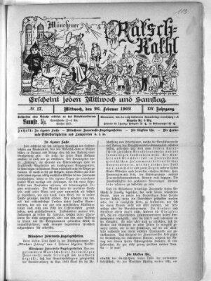 Münchener Ratsch-Kathl Mittwoch 26. Februar 1902