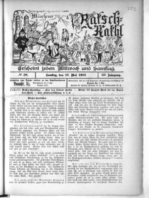 Münchener Ratsch-Kathl Samstag 10. Mai 1902