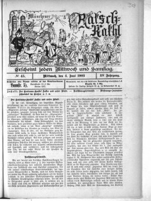 Münchener Ratsch-Kathl Mittwoch 4. Juni 1902