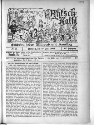 Münchener Ratsch-Kathl Mittwoch 25. Juni 1902