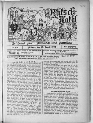 Münchener Ratsch-Kathl Mittwoch 27. August 1902