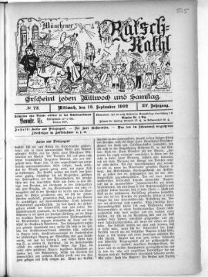 Münchener Ratsch-Kathl Mittwoch 10. September 1902