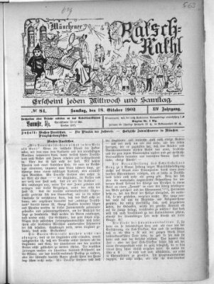 Münchener Ratsch-Kathl Samstag 18. Oktober 1902