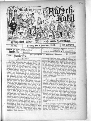 Münchener Ratsch-Kathl Samstag 1. November 1902