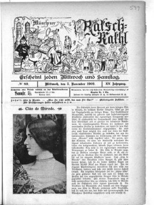 Münchener Ratsch-Kathl Mittwoch 5. November 1902