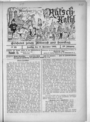 Münchener Ratsch-Kathl Samstag 15. November 1902