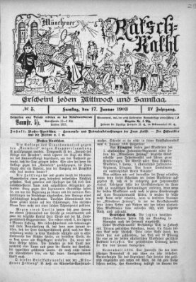 Münchener Ratsch-Kathl Samstag 17. Januar 1903