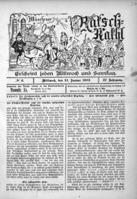 Münchener Ratsch-Kathl Mittwoch 21. Januar 1903