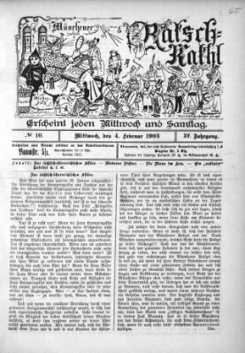 Münchener Ratsch-Kathl Mittwoch 4. Februar 1903