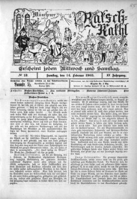 Münchener Ratsch-Kathl Samstag 14. Februar 1903