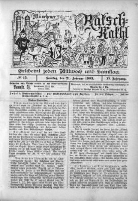 Münchener Ratsch-Kathl Samstag 21. Februar 1903