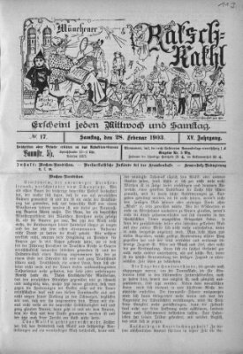 Münchener Ratsch-Kathl Samstag 28. Februar 1903