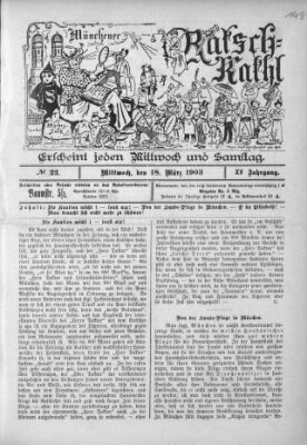 Münchener Ratsch-Kathl Mittwoch 18. März 1903