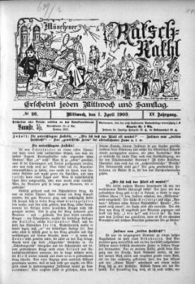 Münchener Ratsch-Kathl Mittwoch 1. April 1903