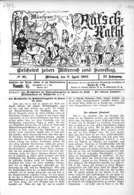 Münchener Ratsch-Kathl Mittwoch 8. April 1903