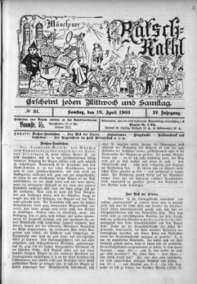 Münchener Ratsch-Kathl Samstag 18. April 1903