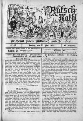 Münchener Ratsch-Kathl Samstag 30. Mai 1903