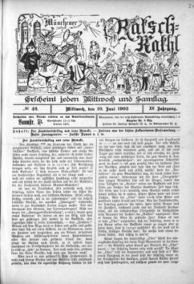 Münchener Ratsch-Kathl Mittwoch 10. Juni 1903