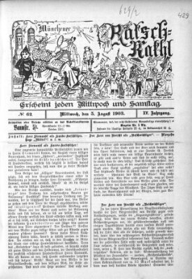 Münchener Ratsch-Kathl Mittwoch 5. August 1903