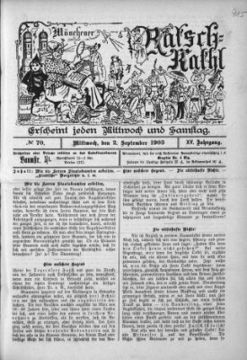 Münchener Ratsch-Kathl Mittwoch 2. September 1903