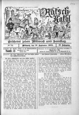 Münchener Ratsch-Kathl Mittwoch 16. September 1903