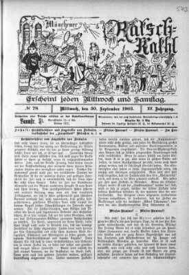 Münchener Ratsch-Kathl Mittwoch 30. September 1903