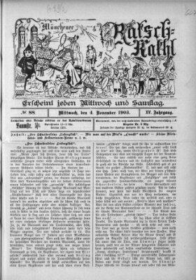 Münchener Ratsch-Kathl Mittwoch 4. November 1903