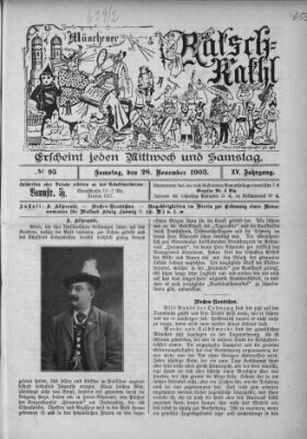 Münchener Ratsch-Kathl Samstag 28. November 1903