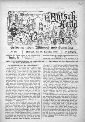 Münchener Ratsch-Kathl Mittwoch 30. Dezember 1903