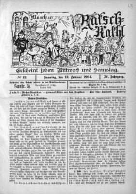 Münchener Ratsch-Kathl Samstag 13. Februar 1904