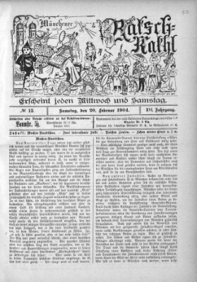 Münchener Ratsch-Kathl Samstag 20. Februar 1904