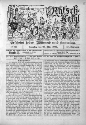 Münchener Ratsch-Kathl Samstag 26. März 1904