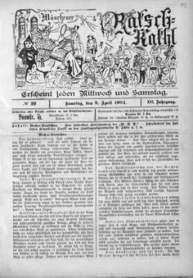 Münchener Ratsch-Kathl Samstag 9. April 1904