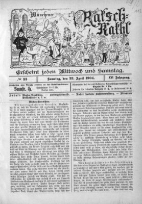 Münchener Ratsch-Kathl Samstag 23. April 1904