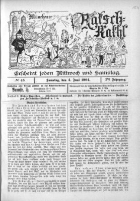 Münchener Ratsch-Kathl Samstag 4. Juni 1904