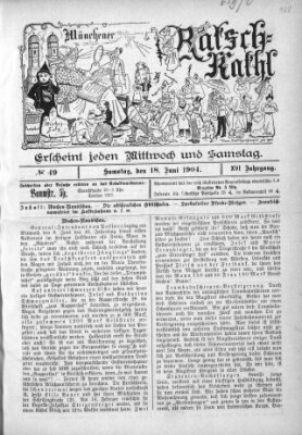 Münchener Ratsch-Kathl Samstag 18. Juni 1904