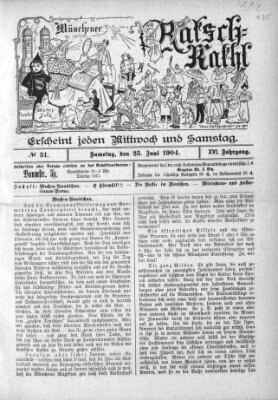 Münchener Ratsch-Kathl Samstag 25. Juni 1904