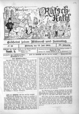 Münchener Ratsch-Kathl Mittwoch 13. Juli 1904